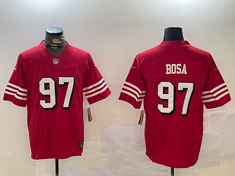 Men San Francisco 49ers #97 Bosa Red three generations 2024 Nike Limited NFL Jersey style 6->san francisco 49ers->NFL Jersey